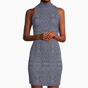 Greyson Blue Geometric Pattern Dress